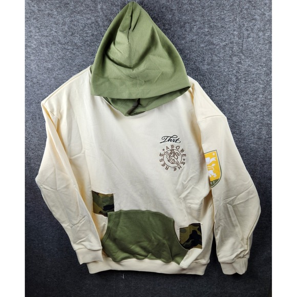THRT Rick Ross Embroidered Lion Logo Hoodie Camo Accents - Mens 2XL - Picture 1 of 9